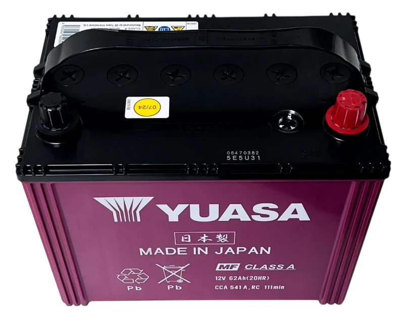 Bornes y terminales de batería YUASA 62Ah 12V modelo 80D26J