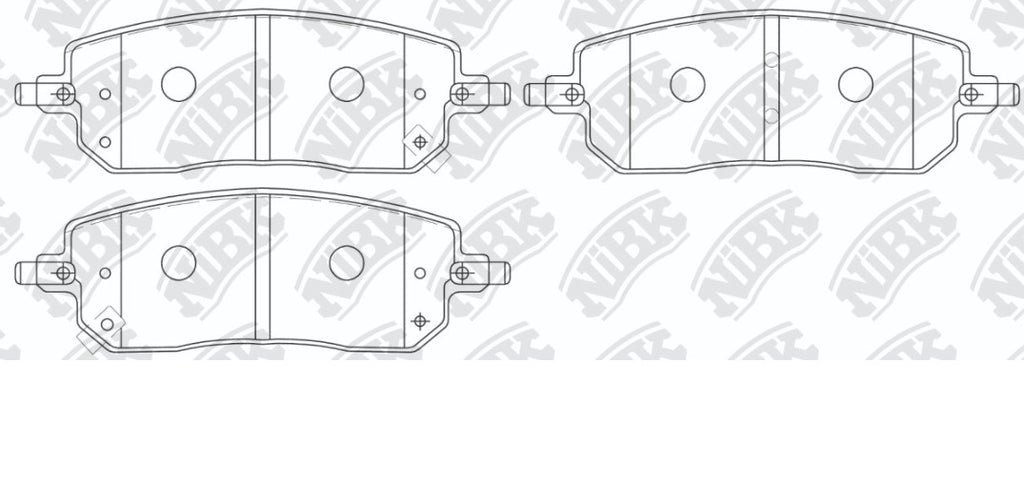 Forma y diseño de pastillas de freno NiBK delanteras para Great Wall y Haval Jolion