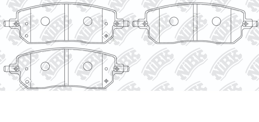 Forma y diseño de pastillas de freno NiBK delanteras para Great Wall y Haval Jolion